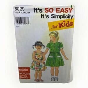 Simplicity Sewing Pattern 8029 Childrens Dress Jacket Sizes 2 3 4 5 6 6X Uncut‎
